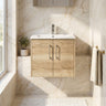 [BFPF1823B] Winshill Contemporary 2 Door Wall Hung Vanity Unit with Minimalist Basin - Choice of Size and Colour - Silo