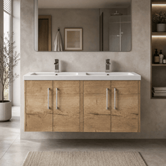 [BFPF1823C] Winshill Contemporary 4 Door 1200mm Wall Hung Vanity Unit with Thin Edge Basin - Choice of Colour