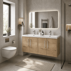 [BFPF1823C] Winshill Contemporary 4 Door 1200mm Wall Hung Vanity Unit with Thin Edge Basin - Choice of Colour