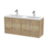 [BFPF1823F] Winshill Contemporary Wall Hung 4 Door Vanity Basin Unit with Ceramic Basin, 1200mm, Choice of Colour - Cutout