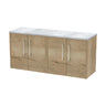 [BFPF1823LBG2] Winshill Contemporary Wall Hung Vanity Unit with Bellato Grey Laminate Worktop - Choice of Colour - Cutout