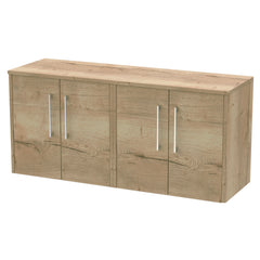 [BFPF1823W2] Winshill Contemporary 1200mm Wall Hung Vanity Unit with Worktop - Choice of Colour - Cutout