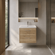 [BFPF1824D] Winshill Contemporary 2 Drawer Wall Hung Vanity Unit with Thin Edge Basin - Choice of Size and Colour - Silo