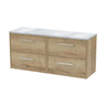 [BFPF1824LBG2] Winshill Contemporary 4 Drawer Wall Hung Vanity Unit with Bellato Grey Laminate Worktop - Choice of Colour - Cutout