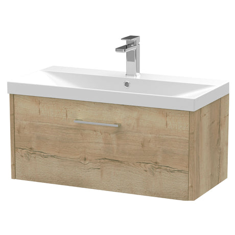 [BFPF1825D] Winshill Contemporary 1 Drawer Wall Hung Vanity Unit with Thin Edge Basin - Choice of Size and Colour - Cutout