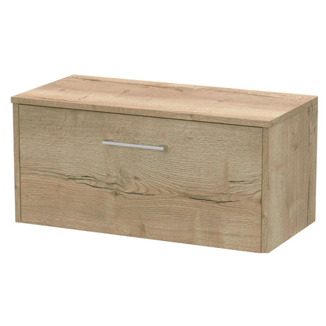 [BFPF1825W] Winshill Contemporary 1 Drawer Wall Hung Vanity Unit with Worktop - Choice of Size and Colour - Cutout