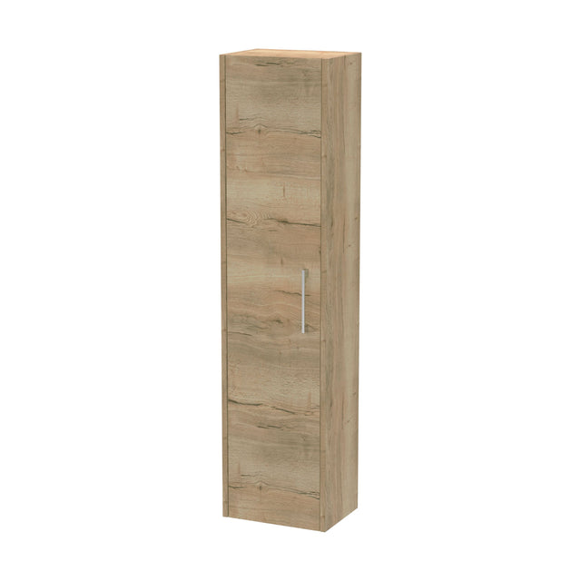 [BFPF1861] Winshill Wall Hung 1 Door Tall Cabinet - Light Oak - 350mm - Cutout