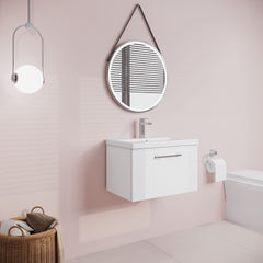 [BFPF194A] Belvide Partial Fluted 1 Drawer Wall Hung Vanity Unit with Mid-Edge 1 Tap Hole Ceramic Basin - Lifestyle 3