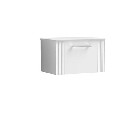 [BFPF194W] Belvide Retro Partial Fluted 1 Drawer Wall Hung Vanity Unit with Colour Coordinating Worktop, Choice of Size and Colour - Cutout