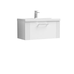 [BFPF196D] Belvide Retro Partial Fluted 1 Drawer Wall Hung Vanity Basin Unit with Thin-Edge Basin, Choice of Size and Colour - Cutout
