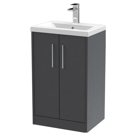 [BFPF2201A] Winshill Contemporary 2 Door Floor Standing Vanity Basin Unit with Mid-Edge Basin, Choice of Size and Colour - Cutout