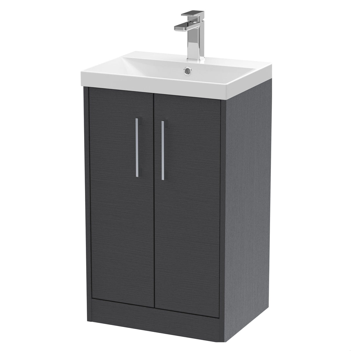 [BFPF2201D] Winshill Contemporary 2 Door Floor Standing Vanity Unit with Thin Edge Basin - Choice of Size and Colour - Cutout