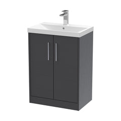 [BFPF2203D] Winshill Contemporary 2 Door Floor Standing Vanity Unit with Thin Edge Basin - Choice of Size and Colour - Cutout