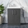 [BFPF2203D] Winshill Contemporary 2 Door Floor Standing Vanity Unit with Thin Edge Basin - Choice of Size and Colour - Silo