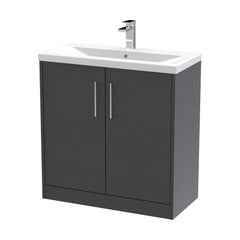 [BFPF2205A] Winshill Contemporary 2 Door Floor Standing Vanity Basin Unit with Mid-Edge Basin, Choice of Size and Colour - Cutout
