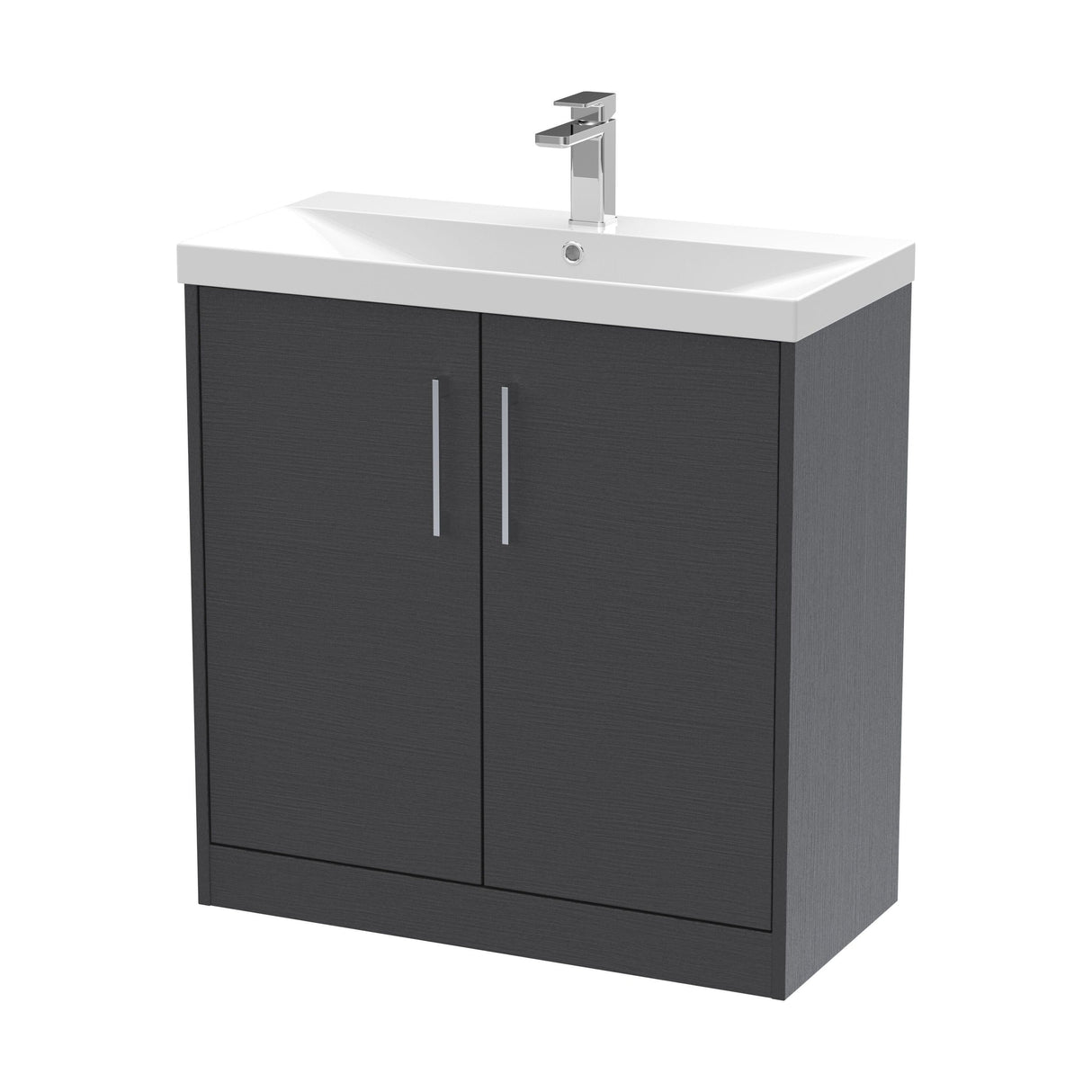 [BFPF2205D] Winshill Contemporary 2 Door Floor Standing Vanity Unit with Thin Edge Basin - Choice of Size and Colour - Cutout
