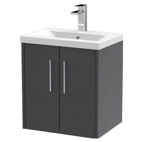 [BFPF2221A] Winshill Contemporary 2 Door Wall Hung Vanity Unit with Mid-Edge Basin - Choice of Size and Colour - Cutout