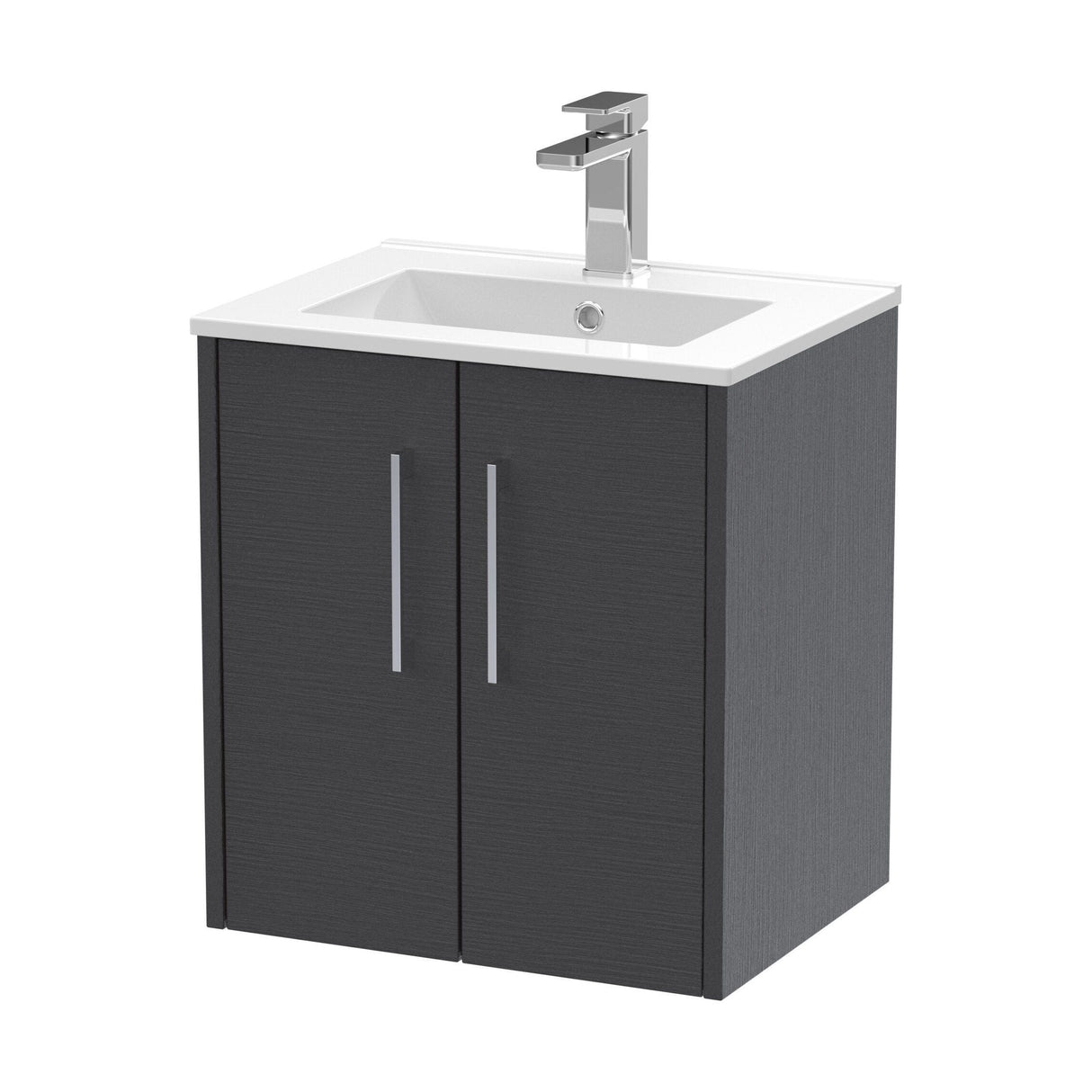 [BFPF2221B] Winshill Contemporary 2 Door Wall Hung Vanity Unit with Minimalist Basin - Choice of Size and Colour - Cutout