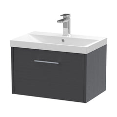 [BFPF2222D] Winshill Contemporary 1 Drawer Wall Hung Vanity Unit with Thin Edge Basin - Choice of Size and Colour - Cutout