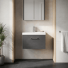 [BFPF2222D] Winshill Contemporary 1 Drawer Wall Hung Vanity Unit with Thin Edge Basin - Choice of Size and Colour - Silo