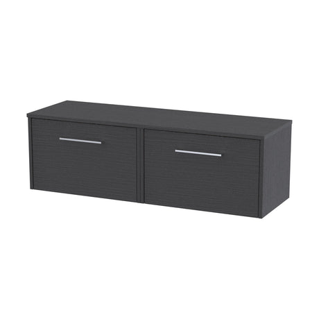 [BFPF2222W2] Winshill Contemporary 2 Drawer 1200mm Wall Hung Vanity Unit with Worktop - Choice of Colour - Cutout