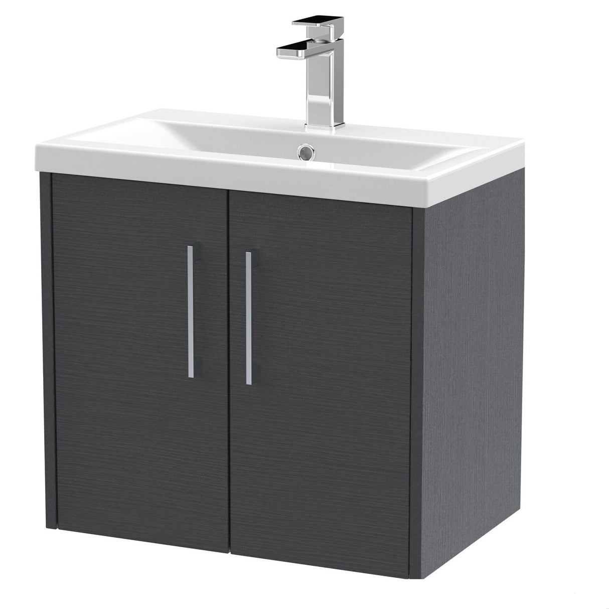 [BFPF2223A] Winshill Contemporary 2 Door Wall Hung Vanity Unit with Mid-Edge Basin - Choice of Size and Colour - Cutout