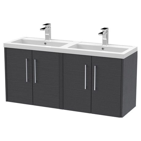 [BFPF2223C] Winshill Contemporary 4 Door 1200mm Wall Hung Vanity Unit with Thin Edge Basin - Choice of Colour - Cutout
