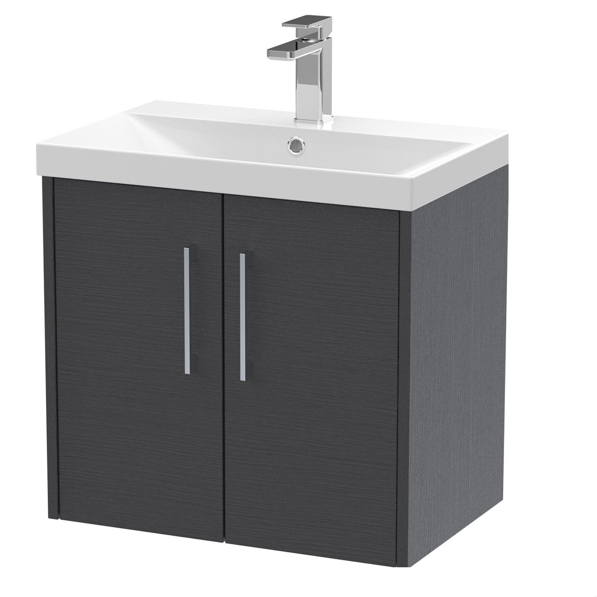 [BFPF2223D] Winshill Contemporary 2 Door Wall Hung Vanity Unit with Thin Edge Basin - Choice of Size and Colour - Cutout