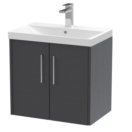 [BFPF2223D] Winshill Contemporary 2 Door Wall Hung Vanity Unit with Thin Edge Basin - Choice of Size and Colour - Cutout