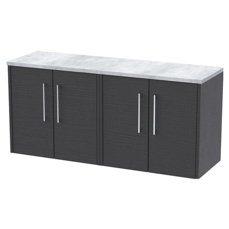 [BFPF2223LBG2] Winshill Contemporary Wall Hung Vanity Unit with Bellato Grey Laminate Worktop - Choice of Colour - Cutout