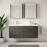 [BFPF2224C] Winshill Contemporary 4 Drawer 1200mm Wall Hung Vanity Unit with Double Basin - Choice of Colour - Silo