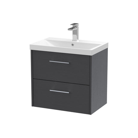 [BFPF2224D] Winshill Contemporary 2 Drawer Wall Hung Vanity Unit with Thin Edge Basin - Choice of Size and Colour - Cutout
