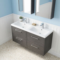 [BFPF2224F] Winshill Contemporary 4 Drawer Wall Hung Vanity Unit with Double Basin, 1200mm, Choice of Colour