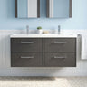 [BFPF2224F] Winshill Contemporary 4 Drawer Wall Hung Vanity Unit with Double Basin, 1200mm, Choice of Colour - Silo