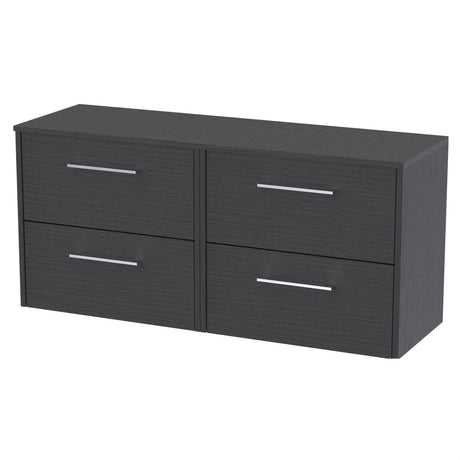 [BFPF2224W2] Winshill Contemporary 4 Drawer 1200mm Wall Hung Vanity Unit with Worktop - Choice of Colour - Cutout