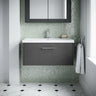 [BFPF2225A] Winshill Contemporary 1 Drawer Wall Hung Vanity Unit with Mid-Edge Basin - Choice of Size and Colour - Silo
