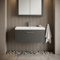[BFPF2225D] Winshill Contemporary 1 Drawer Wall Hung Vanity Unit with Thin Edge Basin - Choice of Size and Colour - Silo