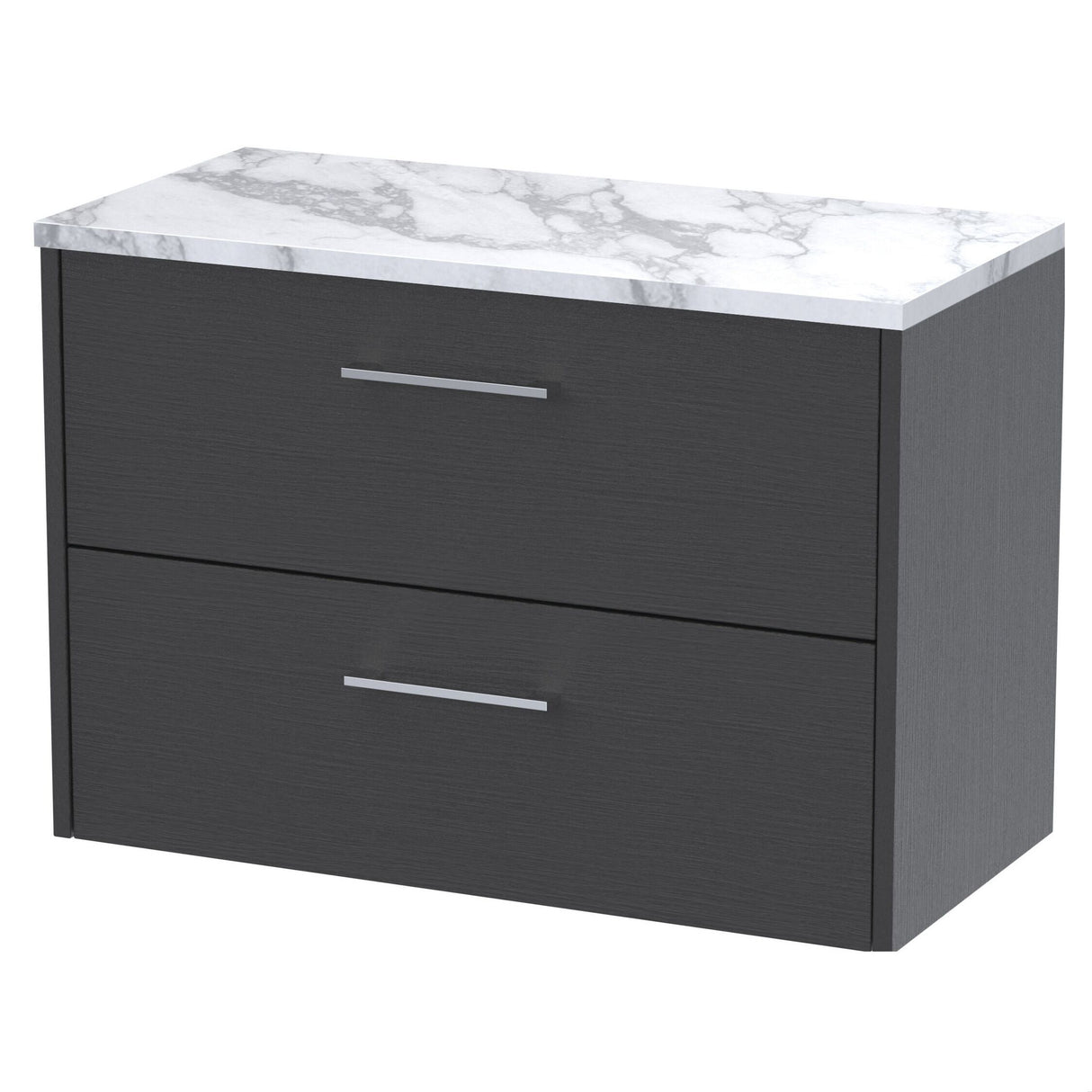 [BFPF2226LCM] Winshill Contemporary 2 Drawer Wall Hung Vanity Unit with Laminate Worktop, 800mm, Choice of Colour - Cutout