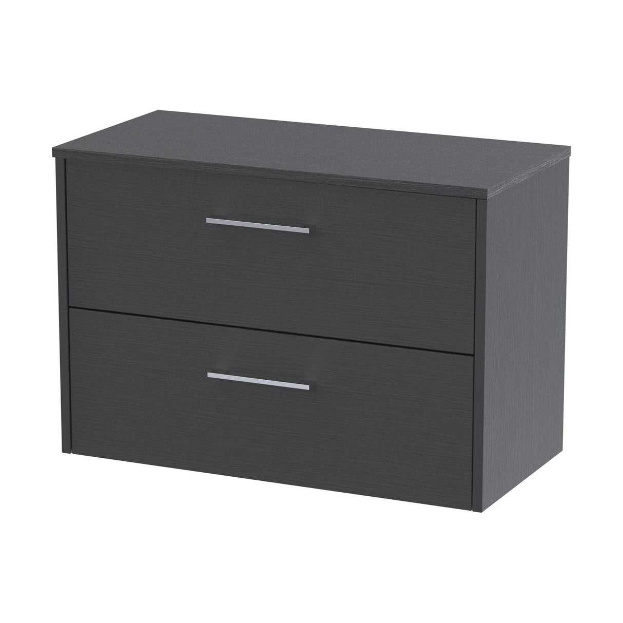 [BFPF2226W] Winshill Contemporary 2 Drawer Wall Hung Vanity Unit with Worktop - Choice of Size and Colour - Cutout