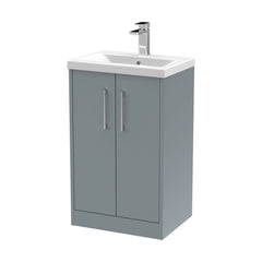 [BFPF2301A] Winshill Contemporary 2 Door Floor Standing Vanity Basin Unit with Mid-Edge Basin, Choice of Size and Colour - Cutout