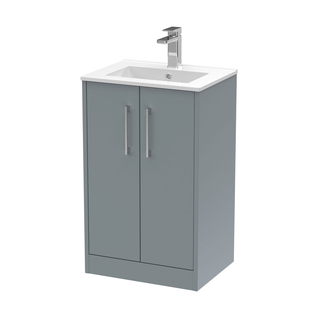 [BFPF2301B] Winshill Contemporary 2 Door Floor Standing Vanity Unit with Minimalist Basin - Choice of Size and Colour - Cutout