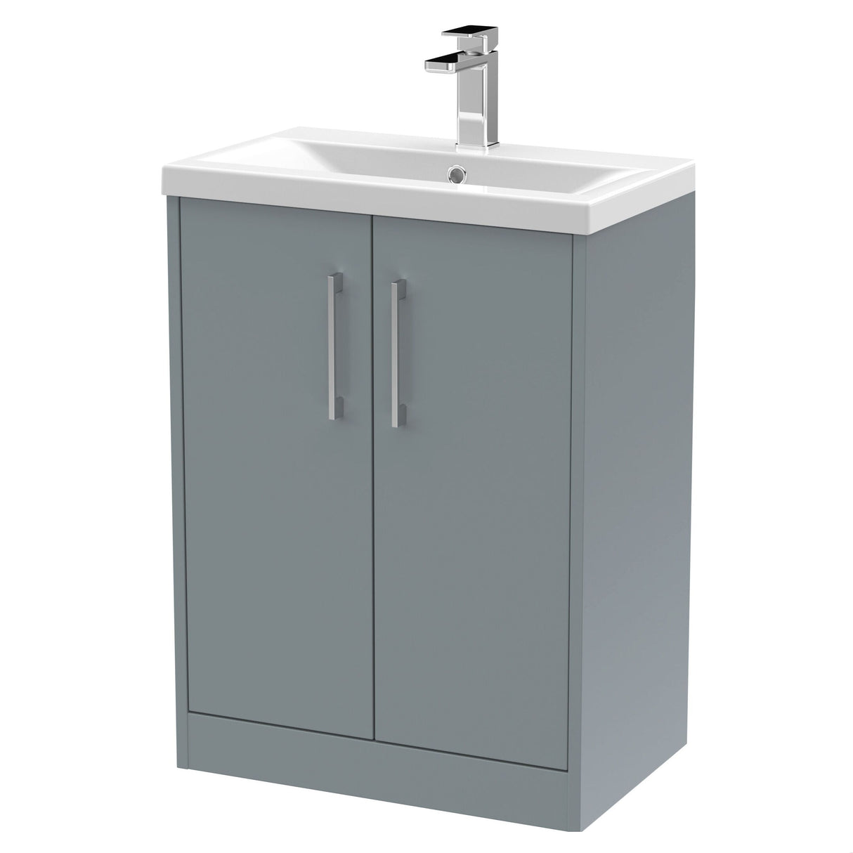 [BFPF2303A] Winshill Contemporary 2 Door Floor Standing Vanity Basin Unit with Mid-Edge Basin, Choice of Size and Colour - Cutout