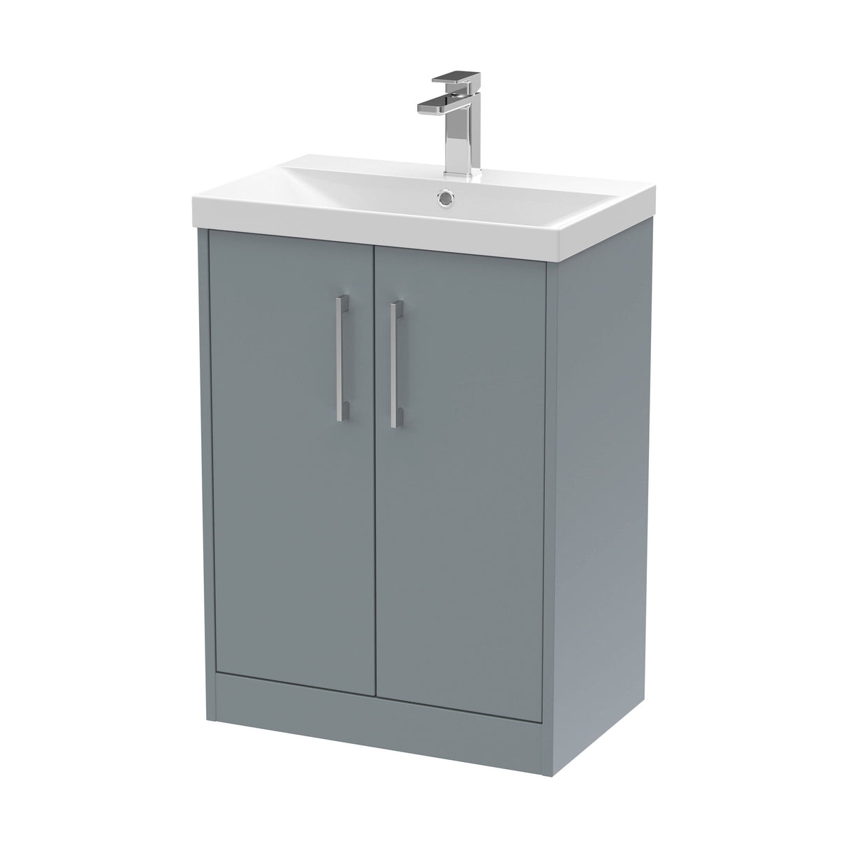 [BFPF2303D] Winshill Contemporary 2 Door Floor Standing Vanity Unit with Thin Edge Basin - Choice of Size and Colour - Cutout