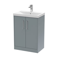 [BFPF2303D] Winshill Contemporary 2 Door Floor Standing Vanity Unit with Thin Edge Basin - Choice of Size and Colour - Cutout