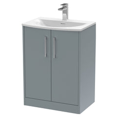 [BFPF2303G] Winshill Contemporary 2 Door Floor Standing Vanity Unit with Curved Basin - Choice of Size and Colour - Cutout