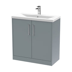 [BFPF2305A] Winshill Contemporary 2 Door Floor Standing Vanity Basin Unit with Mid-Edge Basin, Choice of Size and Colour - Cutout