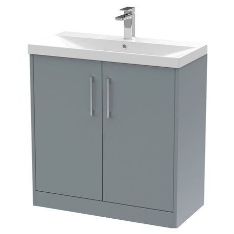 [BFPF2305D] Winshill Contemporary 2 Door Floor Standing Vanity Unit with Thin Edge Basin - Choice of Size and Colour - Cutout