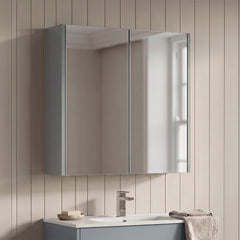 [BFPF2317] Winshill Wall Hung Mirror Cabinet Unit, 600mm, Choice of Colour - Silo