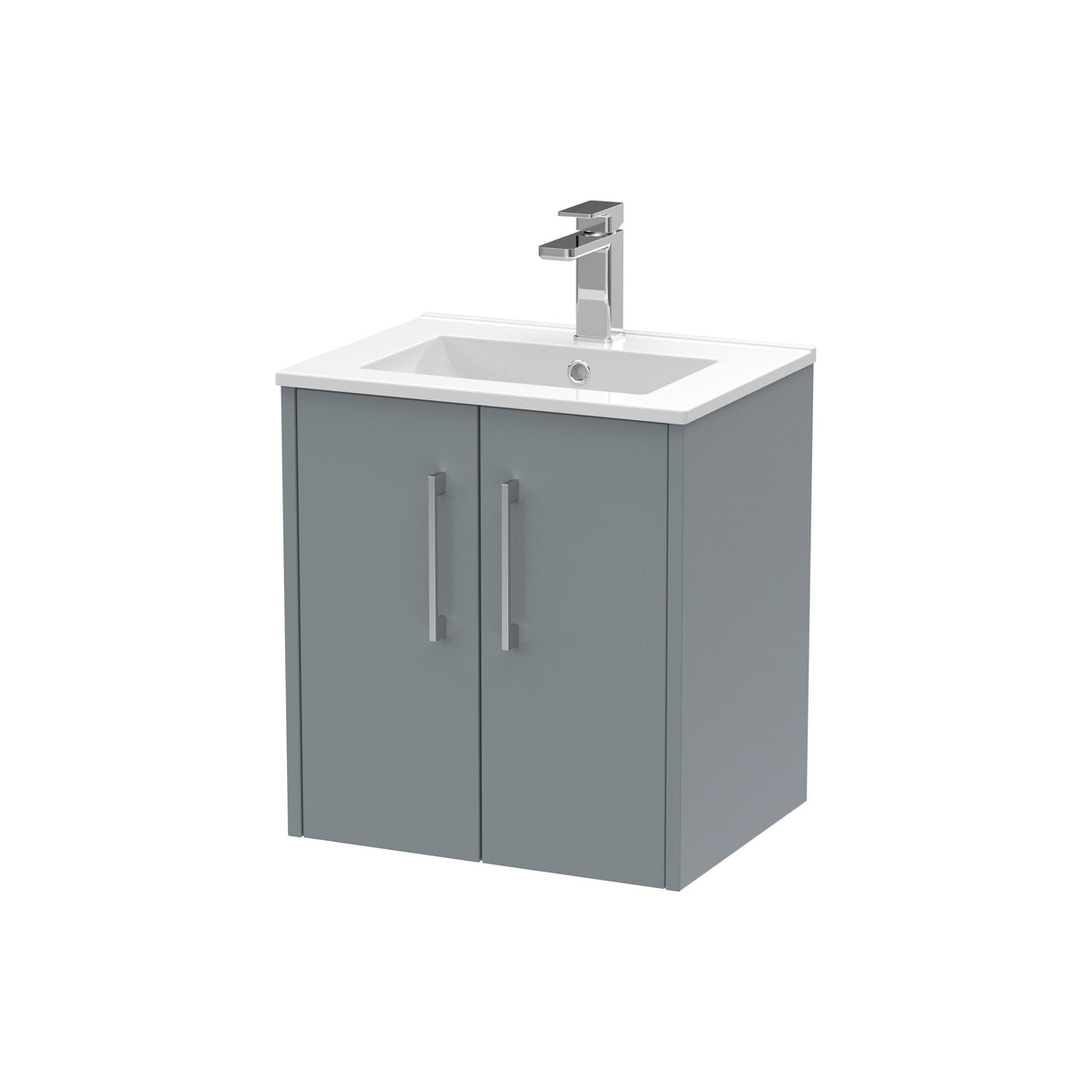 [BFPF2321B] Winshill Contemporary 2 Door Wall Hung Vanity Unit with Minimalist Basin - Choice of Size and Colour - Cutout