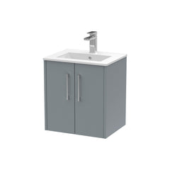 [BFPF2321B] Winshill Contemporary 2 Door Wall Hung Vanity Unit with Minimalist Basin - Choice of Size and Colour - Cutout